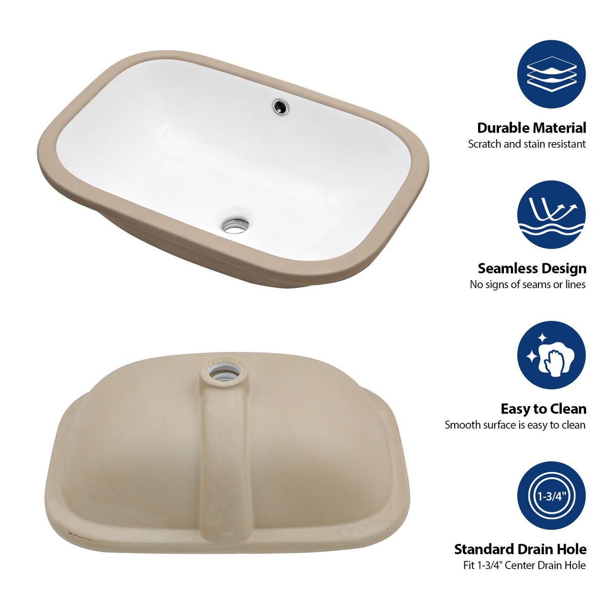Modern Ceramic Undermount Bathroom Sink With Overflow, High Quality, photo 38 of 40