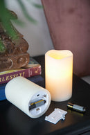 LED Candles With Remote Timer (Set of 3) - Ivory by Unique Piece Furniture