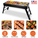 Foldable Charcoal BBQ Grill Stainless Steel Grill Net Easy Setup Portable Tabletop Barbecue Grill for Camping Picnic Outdoor Party Backyard