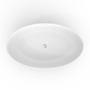 67 Inch Freestanding Solid Surface Soaking Bathtub