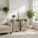 Farmhouse Nightstand, Charging Station & Storage by HouseOfZazla