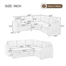 Modern L Shaped Sectional Sofa Bed With Hidden Storage Upholstery by HouseOfZazla