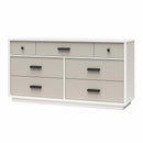 Valencia - 7 Drawer Wide Dresser - Taupe by HouseOfZazla