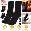 3 Pairs Men Warm Wool Socks Soft Cozy Winter Thermal Socks For Men Thick Heat-Trapping Moisture Wicking Socks Indoor Outdoor