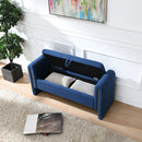 Modern Teddy Upholstered Large Bed End Bench With Arms And Storage by Unique Piece Furniture