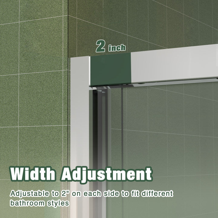 Aluminum Frame Double Sliding Shower Door (56-60"x70"), photo 7 of 10