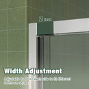 Aluminum Frame Double Sliding Shower Door (56-60"x70")