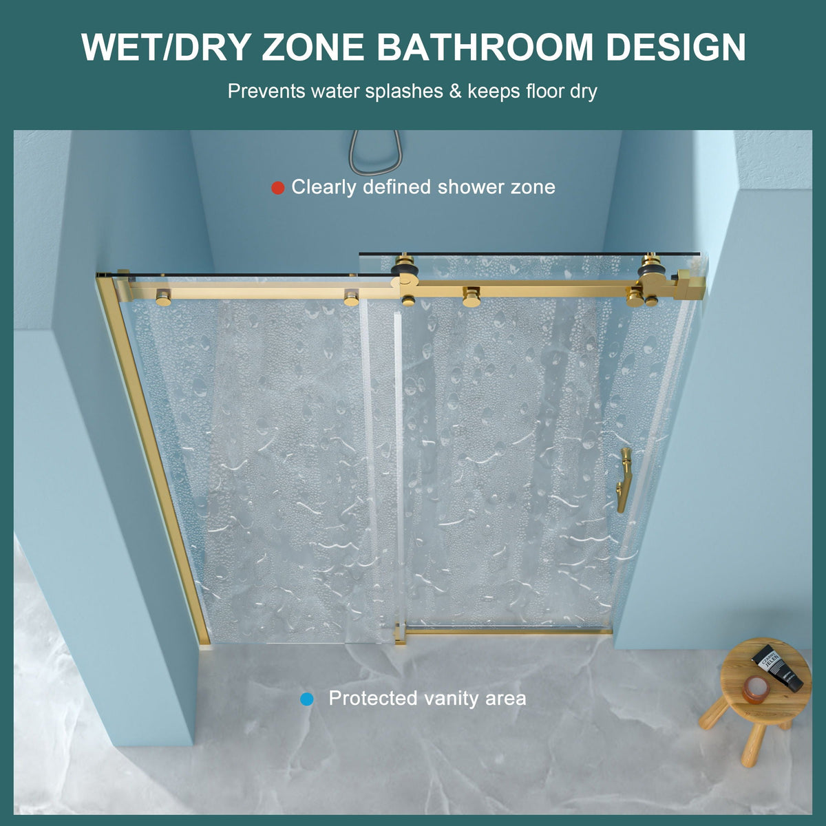 Modern Single Slide Shower Door, Tempered Glass, Stainless Steel Frame, photo 17 of 21