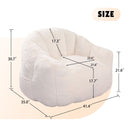 Beanbag Chair, Beanbag Sofa Chair With Armrests Stuffed High Density Foam by Unique Piece Furniture