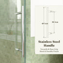 56-60"W x 60"H Frameless Sliding Tub Shower Door Enclosure by HouseOfZazla