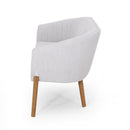Mid Century Modern Loveseat With Channel Stitched Backrest