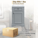 Elegant Bathroom Vanity With Ceramic Sink, Soft Close Door, Adjustable Shelf by HouseOfZazla