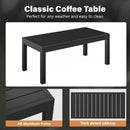 All Weather Slatted Outdoor Coffee Table For Garden - Black by HouseOfZazla