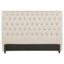 Devon 57-inch Upholstered Queen Headboard Beige