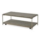 Corbeta 3-Piece Metal Frame Wood Living Room Coffee Table Set