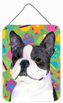 Boston Terrier Easter Eggtravaganza Aluminium Metal Wall or Door Hanging Prints