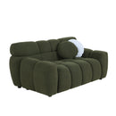 64.96 length, 35.83" deepth, human body structure for USA people, marshmallow sofa,boucle sofa, 2 seater, olive green BOUCLE