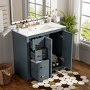 Bathroom Vanity With Sink Combo, Storage Cabinet, Freestanding Set With 3 Drawers & Soft Closing Doors by HouseOfZazla