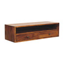 Lunar - 2 Drawer Wall Mounted Media Unit - Brown by HouseOfZazla
