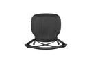 2-Pack Resin Cross Back Chair Waterproof Dining Chair Black