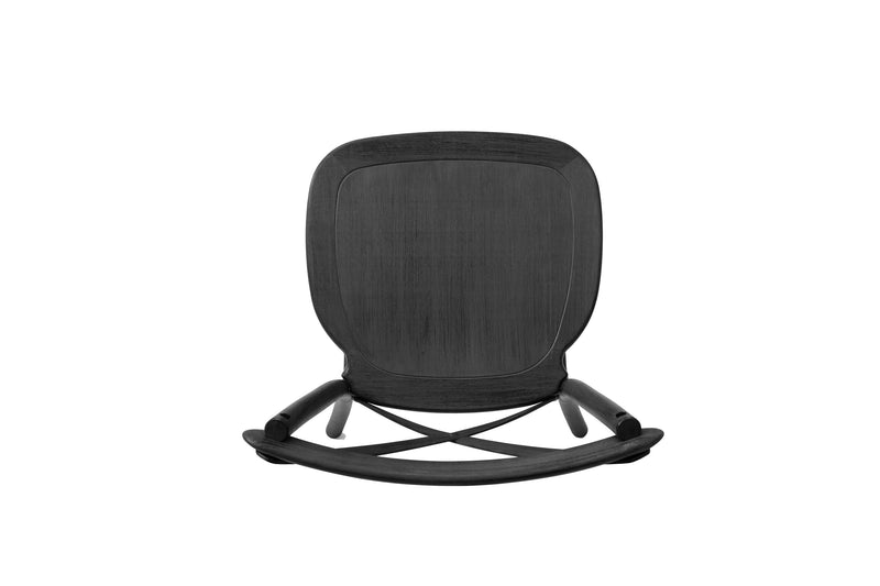 2-Pack Resin Cross Back Chair Waterproof Dining Chair Black
