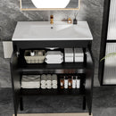 Bathroom Vanity With Ceramic Sink, Floor-Standing Design, Soft-Closing Drawers by HouseOfZazla