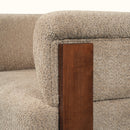 31.7" Mid-Century Curved Barrel Accent Chair