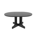 Dining Table For Farmhouse Kitchen Expandable Oval Table Top With Removable Leaf Trestle X Shaped Base - Black by Unique Piece Furniture