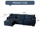 Modern Comfy Deep Seat Modular Sectional Sofa Cloud Couch With Ottoman by HouseOfZazla