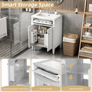 Bathroom Vanity With 2 Doors And Tip Out Drawer, Soft Closing Hinges by HouseOfZazla