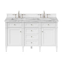 James Martin Brittany 60" Double Bathroom Vanity, Bright White