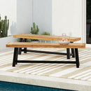 Cloud Outdoor Bench With Acacia Wood Frame And Slat Panel Design by HouseOfZazla