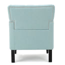 Harrison Tufted Club Chair with Button Tufted Back and Birch Wood Legs by HouseOfZazla