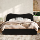 Queen Size Upholstered Platform Bed with Wooden Slats by HouseOfZazla