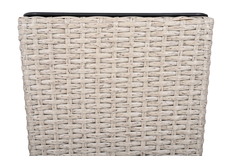 Outdoor PE Wicker Flower Pots, 2-Pcs Set, Beige, photo 8 of 10