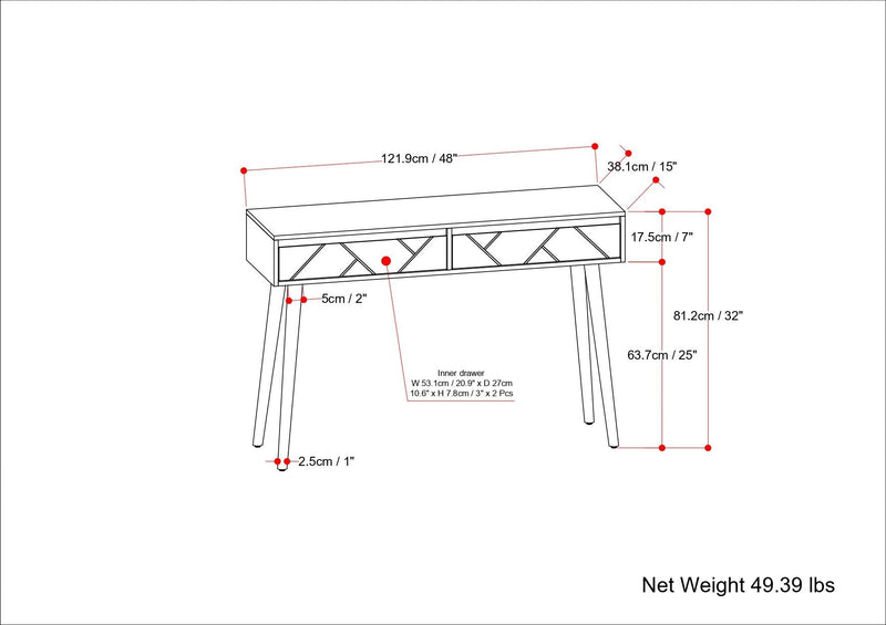 Jager - Console Table - Natural, photo 9 of 11