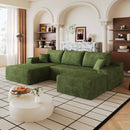 107" Cloud Sectional Sofa with 1 Ottoman