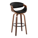 Symphony - Mid Century Modern Fixed Height Barstool With Swivel And Round Footrest (Set of 2) by HouseOfZazla