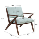 Modern Accent Chair With Plush Cushions, Angled Arm Design - Green by HouseOfZazla