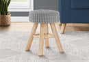 Ottoman, Pouf, Footrest, Foot Stool, Round, Natural Wood Legs, Contemporary, Modern by HouseOfZazla