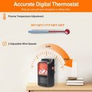 800W Plug-In Space Heater with 360° Rotatable Plug & Remote