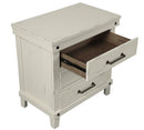 3 Drawer Elegant Nightstand - White by HouseOfZazla