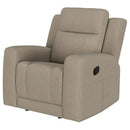 Slater - Upholstered Recliner Chair With Manual Recline - Taupe by HouseOfZazla