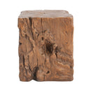 Amira Outdoor and Indoor Stump Shape MGO Side Table Brown Finish