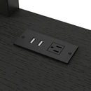 Twin Over Full L Shaped Bunk & Loft Bed With Built-In Wardrobe, Desk, And USB Ports - Black