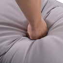 2-Piece Outdoor Sunbed and Coffee Table Set, Patio Double Chaise Lounger Loveseat Daybed with Clear Tempered Glass Table for the patio, poolside (Grey Cushion + Dark Grey Rope)