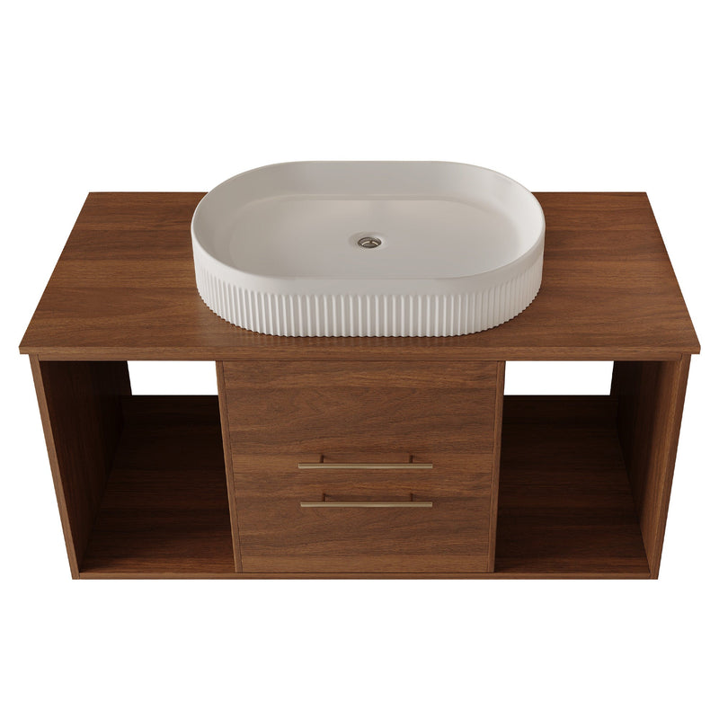 Wall-Mounted Bathroom Vanity with Ceramic Sink, photo 10 of 10