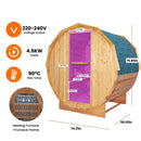 Traditional Cylindrical Stove Double Sauna Room