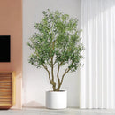 Artificial Olive Tree Large With Trunk, Indoor / Outdoor Decorative Plant For Living Room - Green by HouseOfZazla