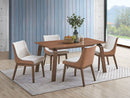 Ginny - 5 Piece With Side Chairs Dining Room Set - Walnut by Unique Piece Furniture